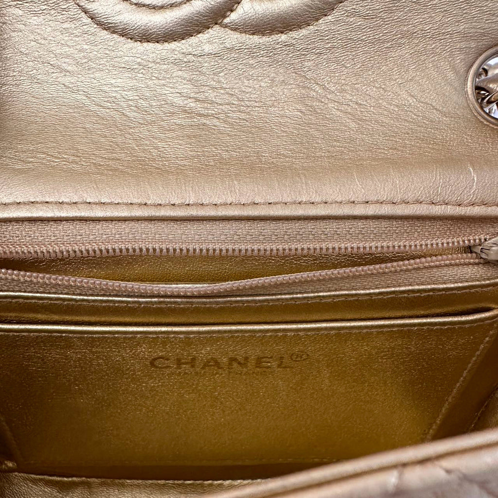 Chanel Golden Vintage Mini Flap Square Bag 2000s