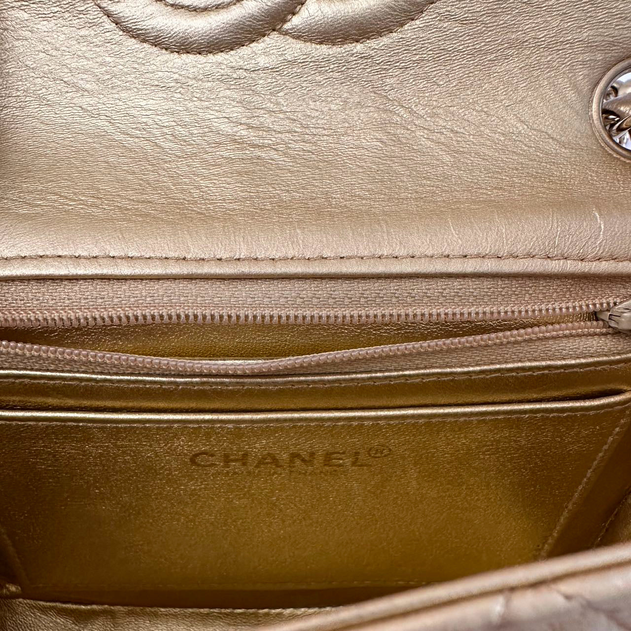 Chanel Golden Vintage Mini Flap Square Bag 2000s