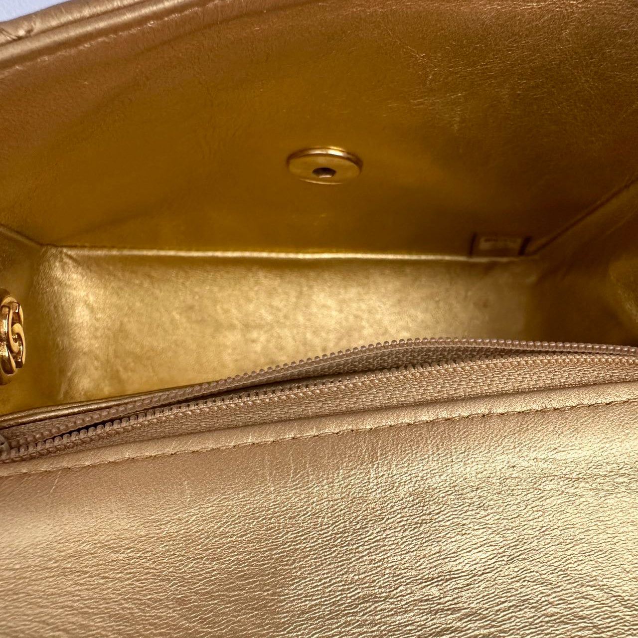 Chanel Golden Vintage Mini Flap Square Bag 2000s