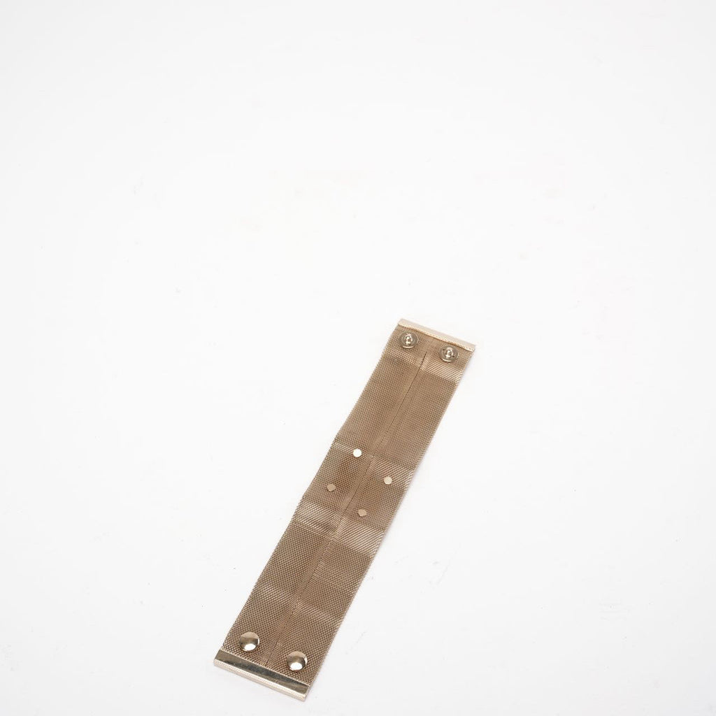 Chanel Metal Mesh CC Bracelet Light Gold