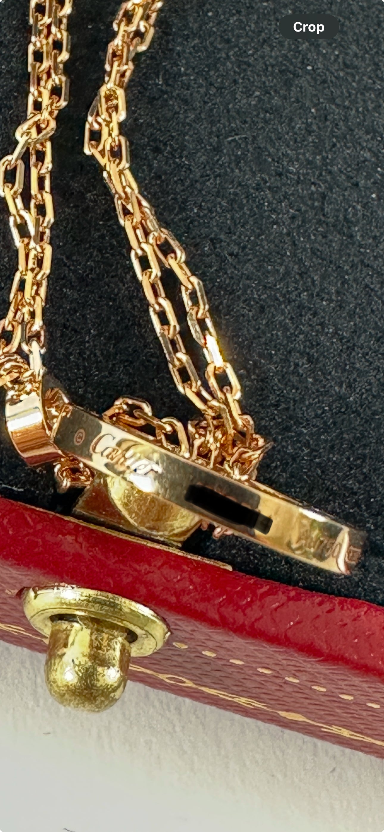 Cartier 18k Rose Gold 2 Diamond Love Pendant Necklace