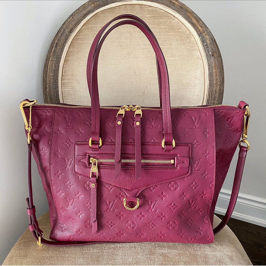 Louis Vuitton Lumineuse PM Monogram Empreinte Raspberry Two-Way Shoulder Bag