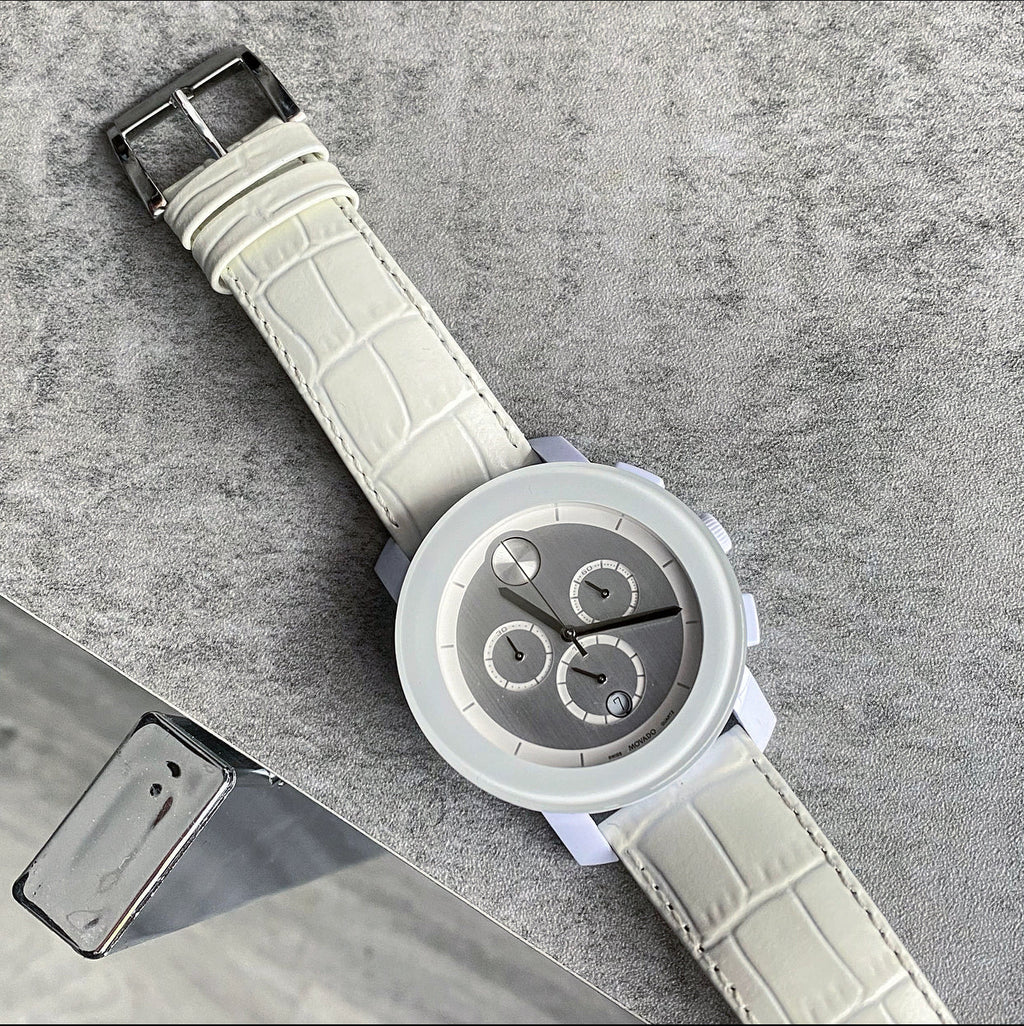 Movado Bold White Large Wrist Watch