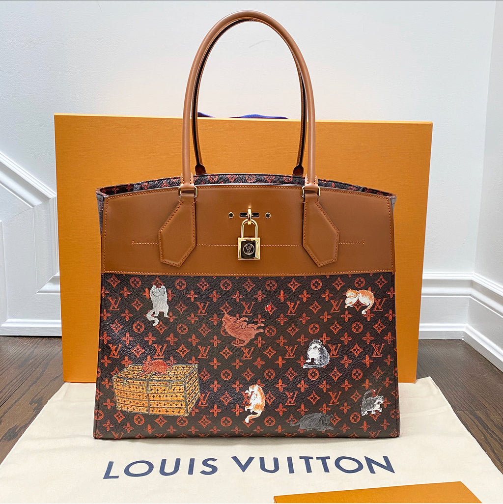 Louis Vuitton Limited Edition Catogram City Steamer Cabas XXL Bag