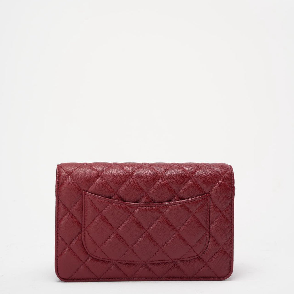 Chanel Burgundy Wallet on Chain WOC Caviar 2019