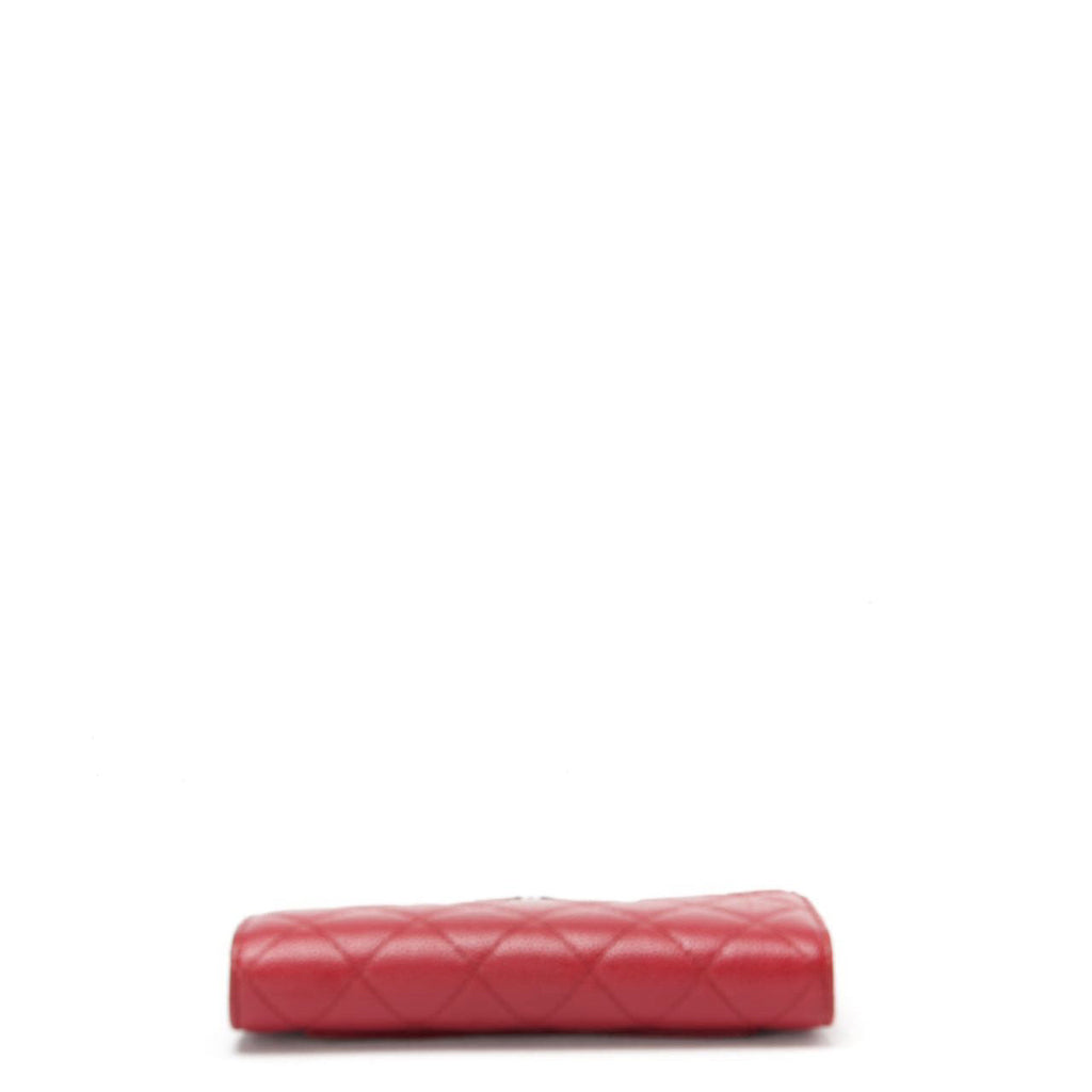 Chanel Red Large Flap Wallet Caviar 2014-2015