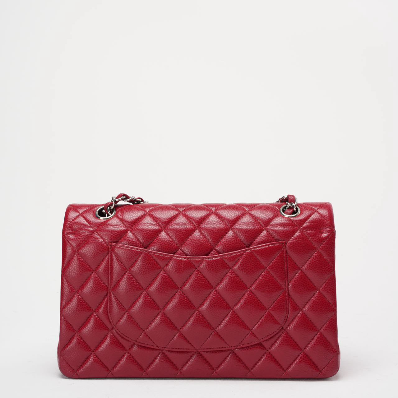 Chanel Burgundy Red Classic Flap Bag Caviar 2012