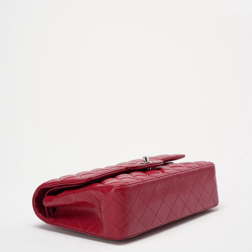 Chanel Burgundy Red Classic Flap Bag Caviar 2012