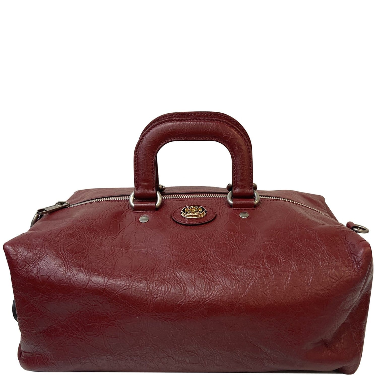GUCCI Soft Backpack Calfskin Leather Duffle Bag Red 587866 - 20% OFF
