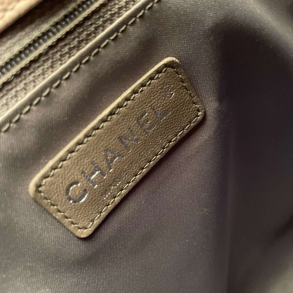 Chanel cherry blossom pink Grand Shopping Tote GST Bag in Caviar Leather with Silver Hardware