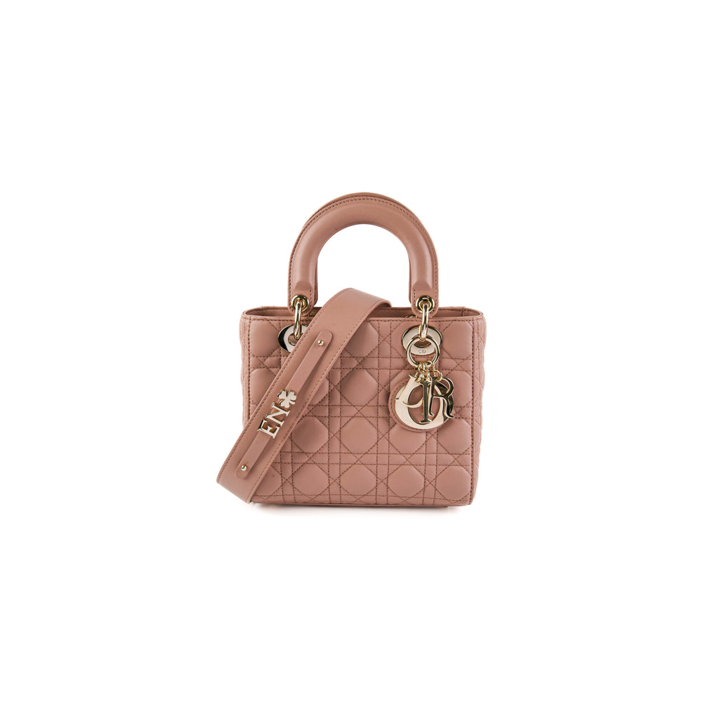 Christian Dior Small Lady Dior Lambskin Pink Bag