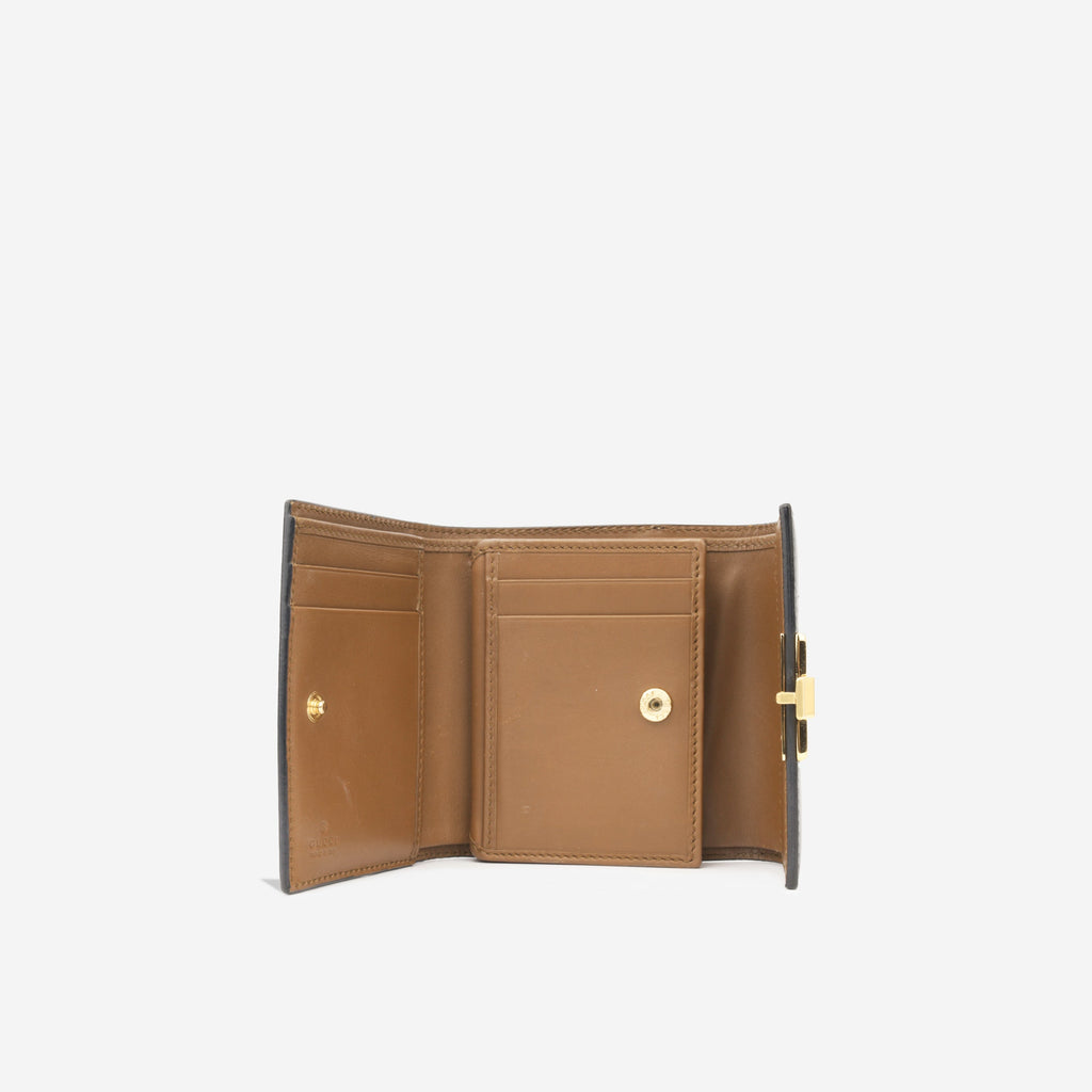 Gucci Padlock Flat GG Wallet