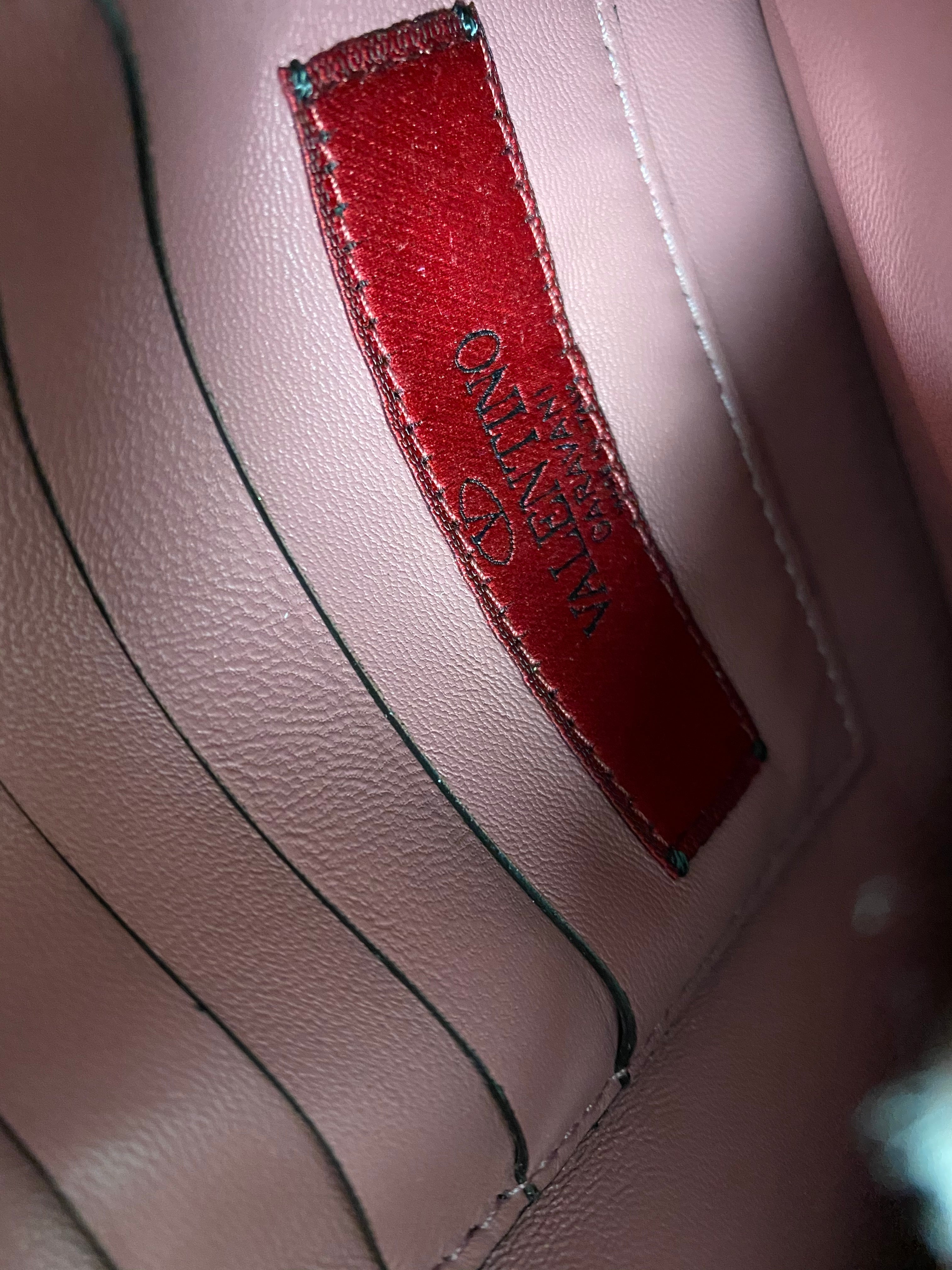 Valentino Mini Rockstud Rose Quartz Shoulder Bag