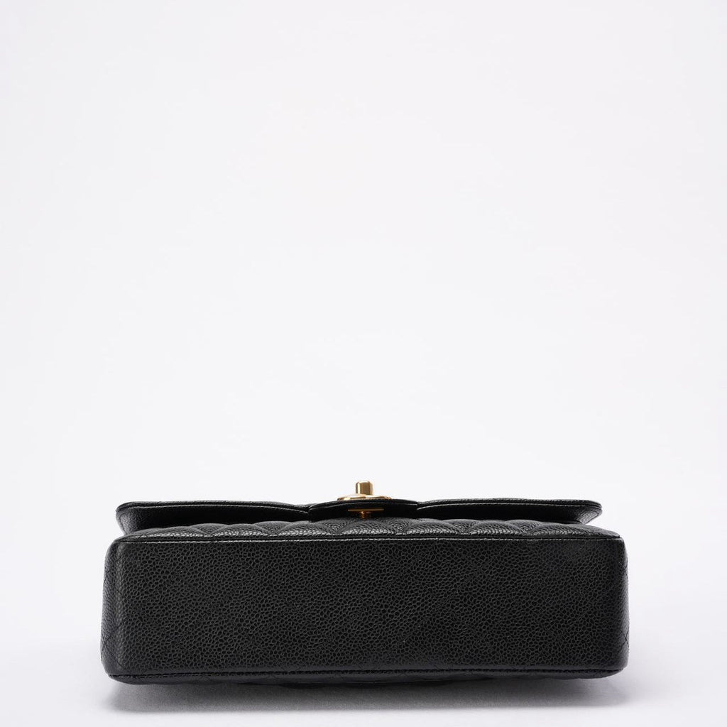 Chanel Black Classic Double Flap Bag Caviar