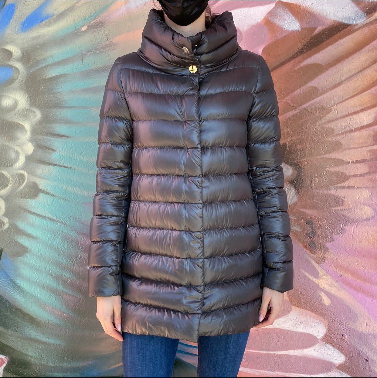 Herno Grey Light Down Filled Puffer Coat - IT44 / USA 8