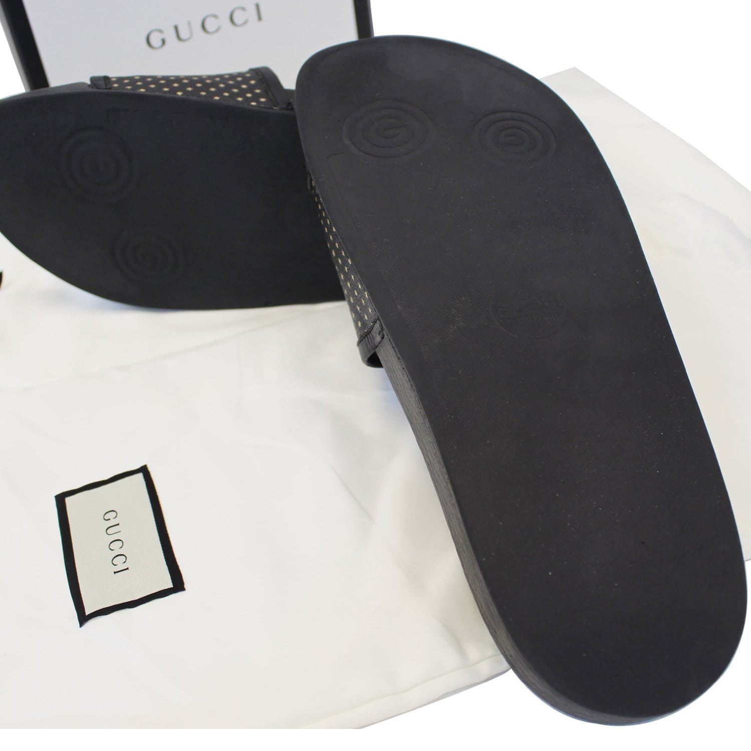 GUCCI Black Supreme Canvas Slide Sandal Size 11 519982 - Last Call