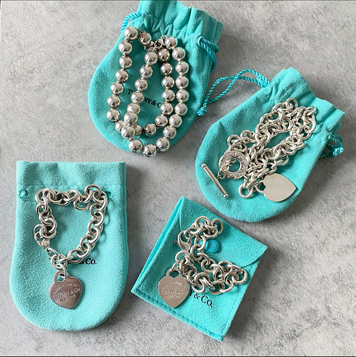 Tiffany Sterling Silver Heart Tag Bracelet