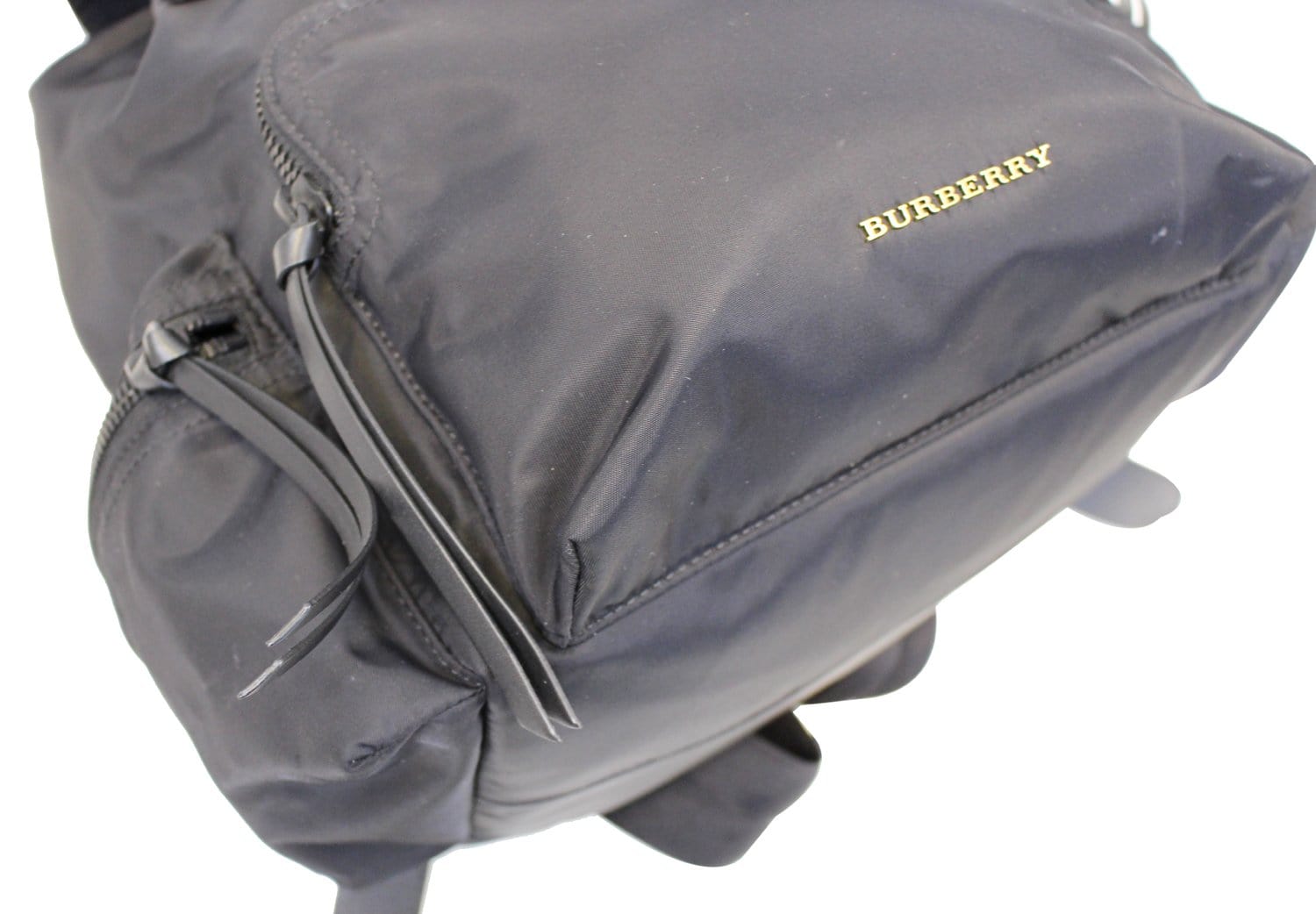 BURBERRY Black Technical Nylon Medium Rucksack Backpack Bag