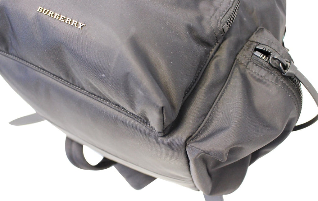 BURBERRY Black Technical Nylon Medium Rucksack Backpack Bag