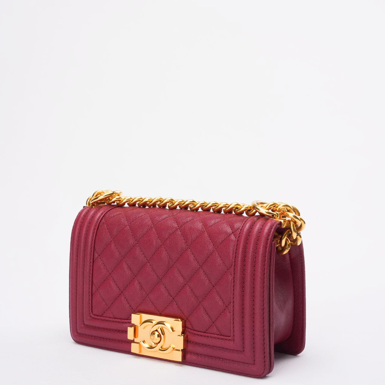 Chanel Burgundy Small Le boy Caviar 2018-2019
