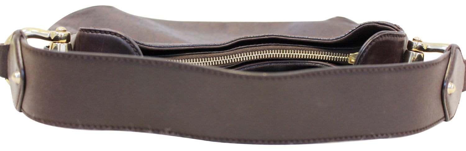 GUCCI Brown Guccissima Leather Horsebit Creole Hobo Bag