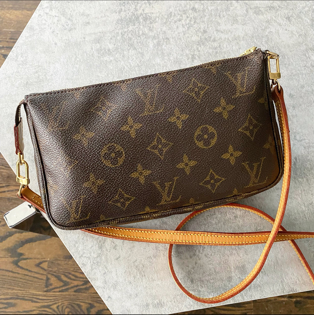Louis Vuitton Long Strap Crossbody Monogram Pochette Accessoires Bag
