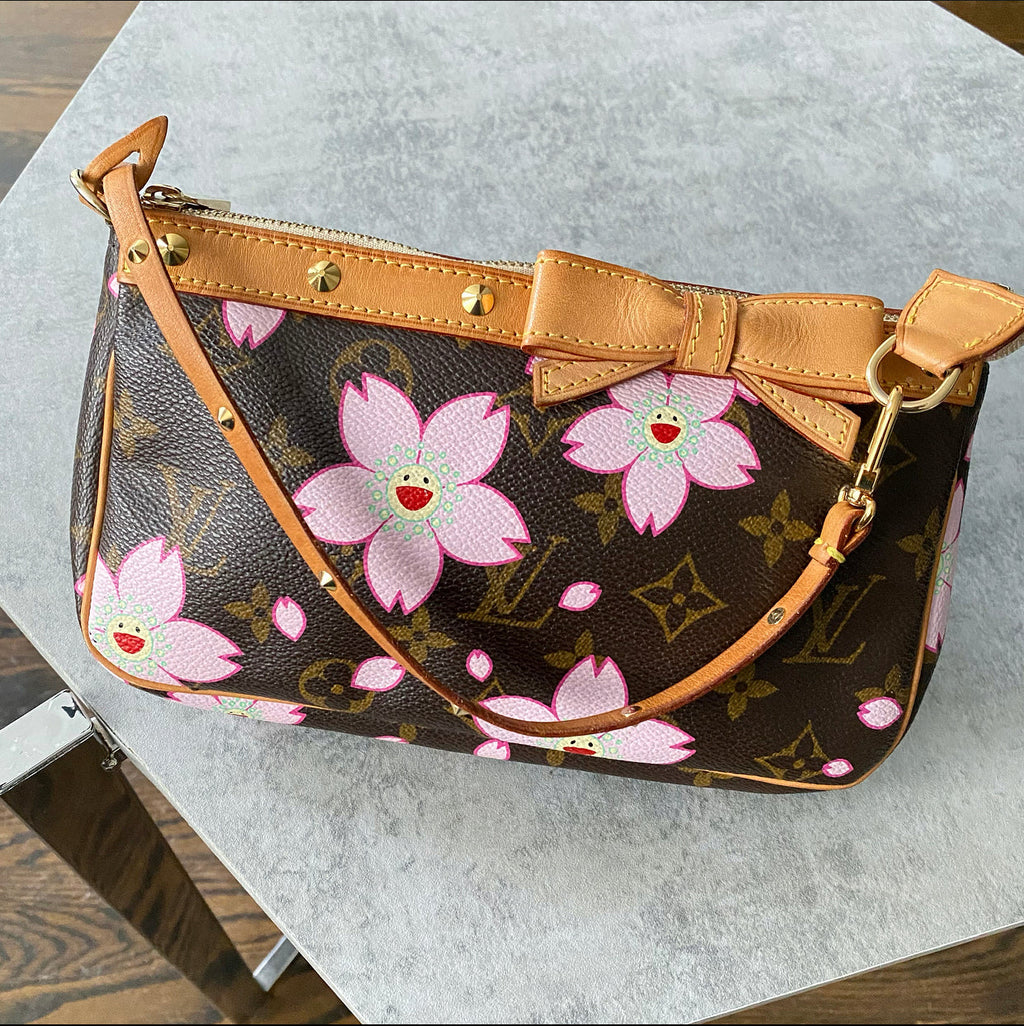 Louis Vuitton Murakami Cherry Blossoms Monogram Pochette Accessoires Bag