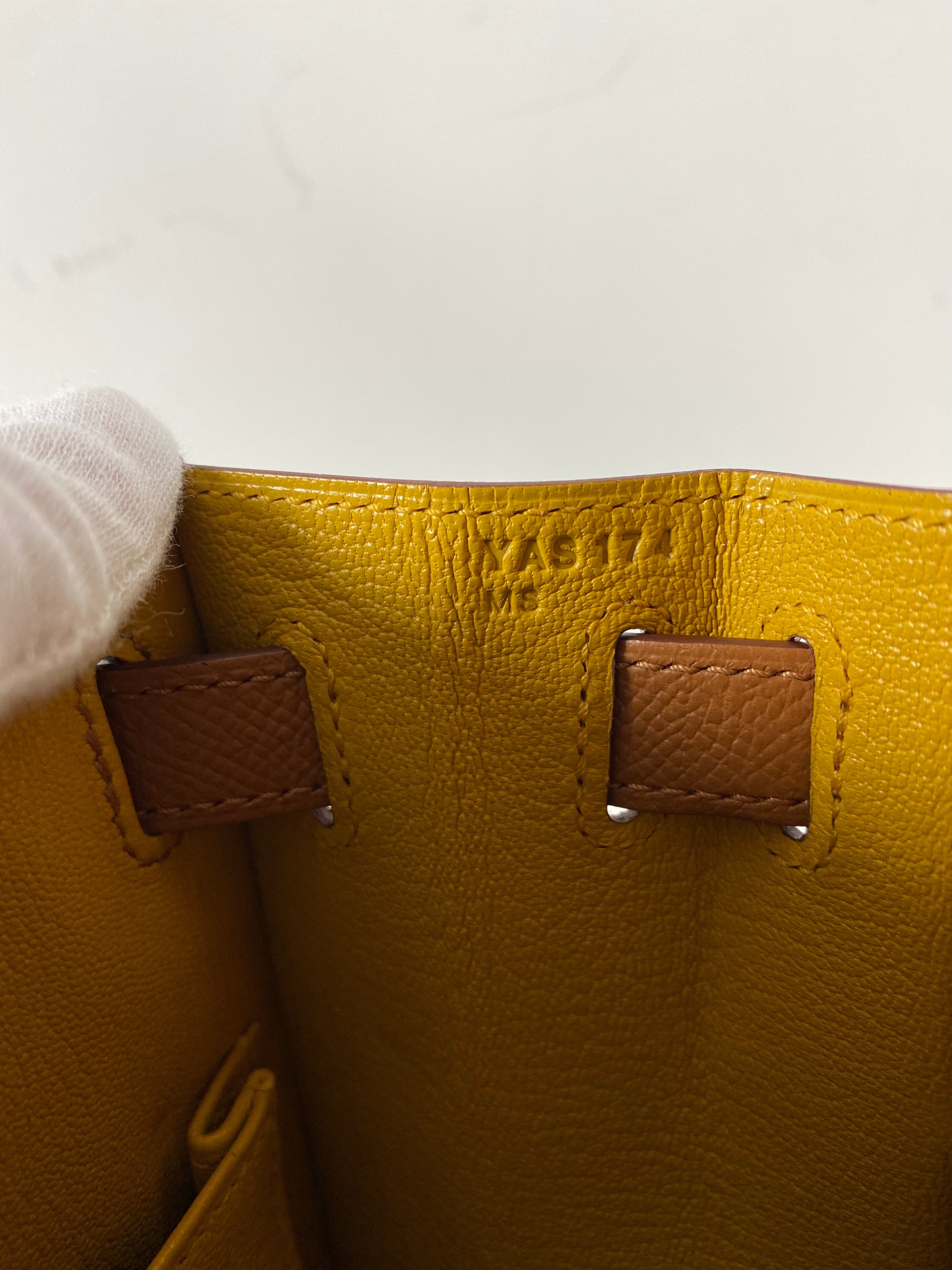 Hermes Kelly II Sellier 28 Epsom PHW Gold / Ambre Bicolor
