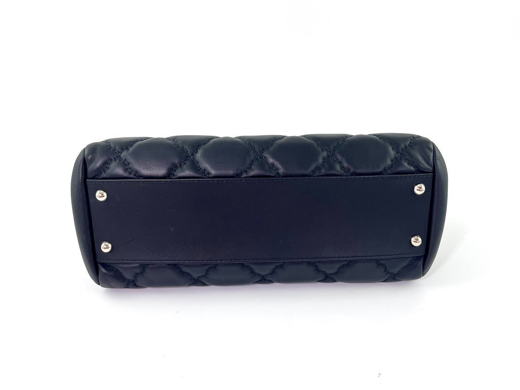 CHANEL Double Stitch Hamptons Black Quilted Calfskin Shopping Tote Bag