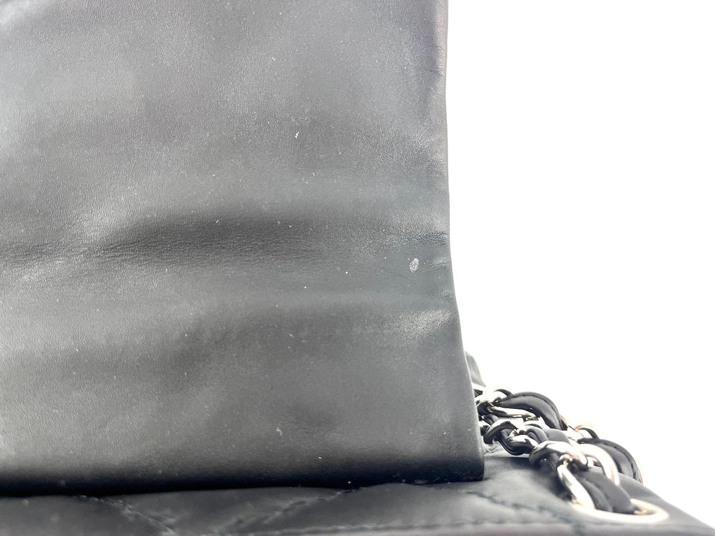 CHANEL Double Stitch Hamptons Black Quilted Calfskin Shopping Tote Bag