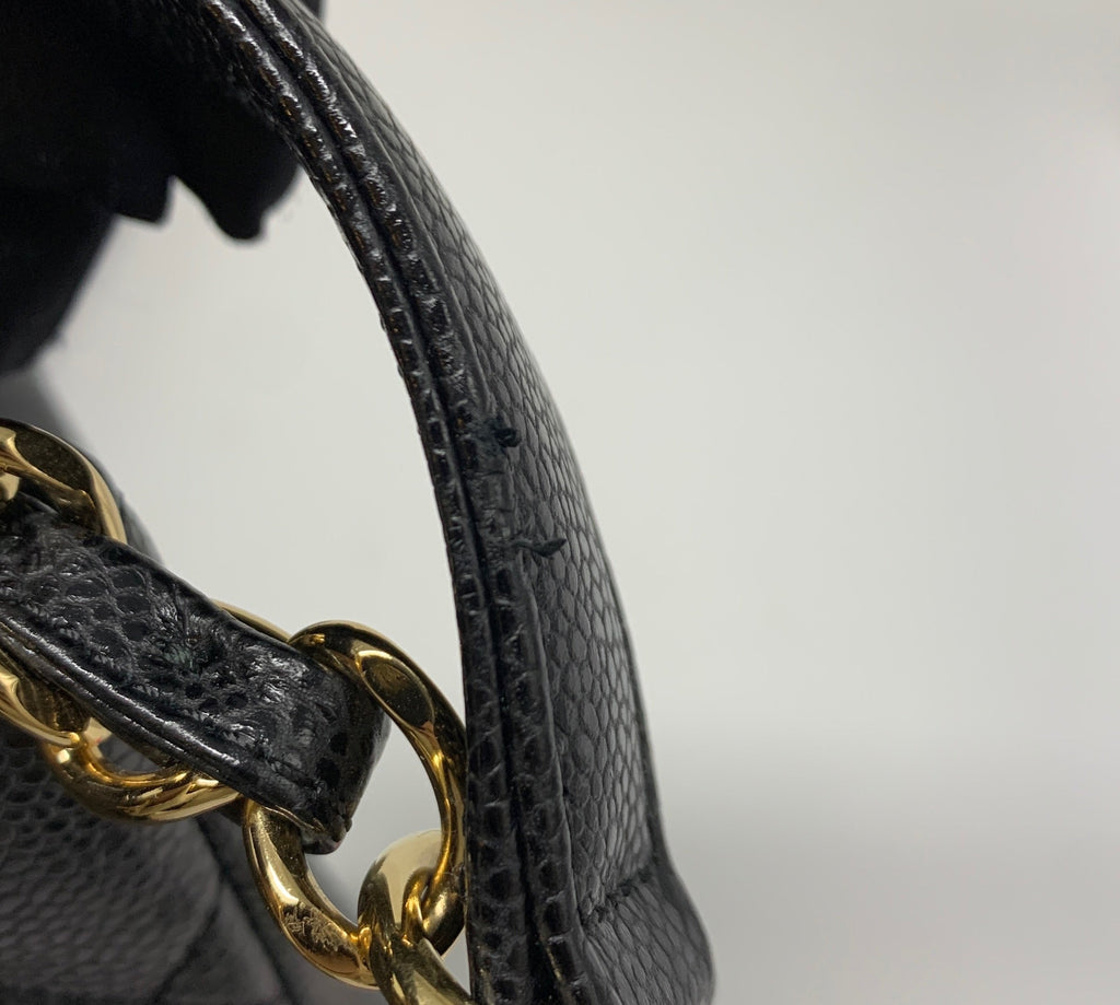 Chanel Grant Shopping Tote Bag GST Black Caviar