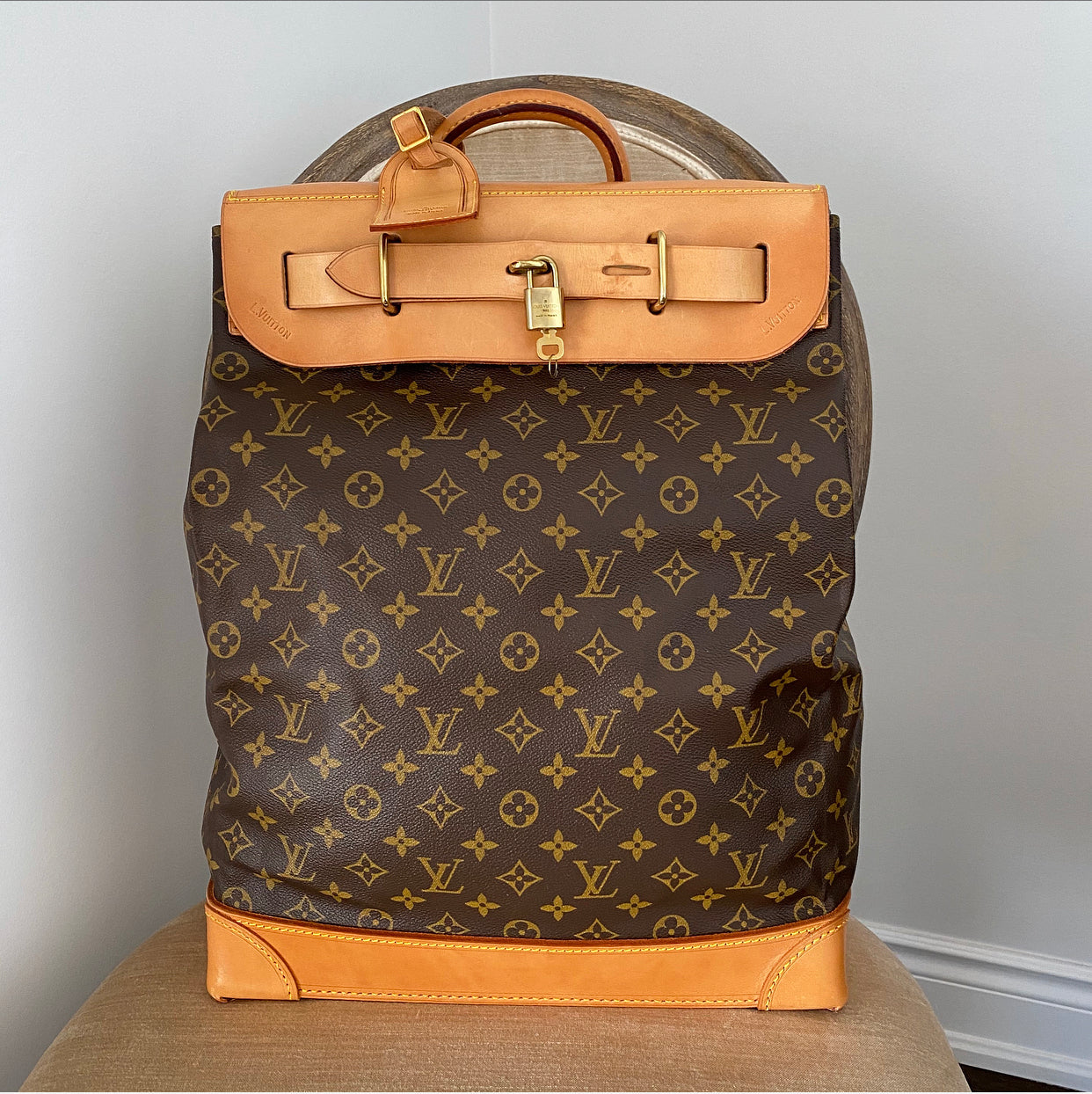 Louis Vuitton Vintage 1987 Monogram Steamer 35 Travel Bag