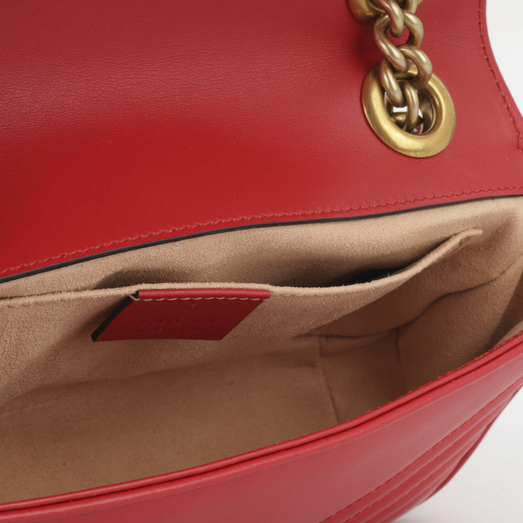 Gucci Mini Marmont - Red Calfskin