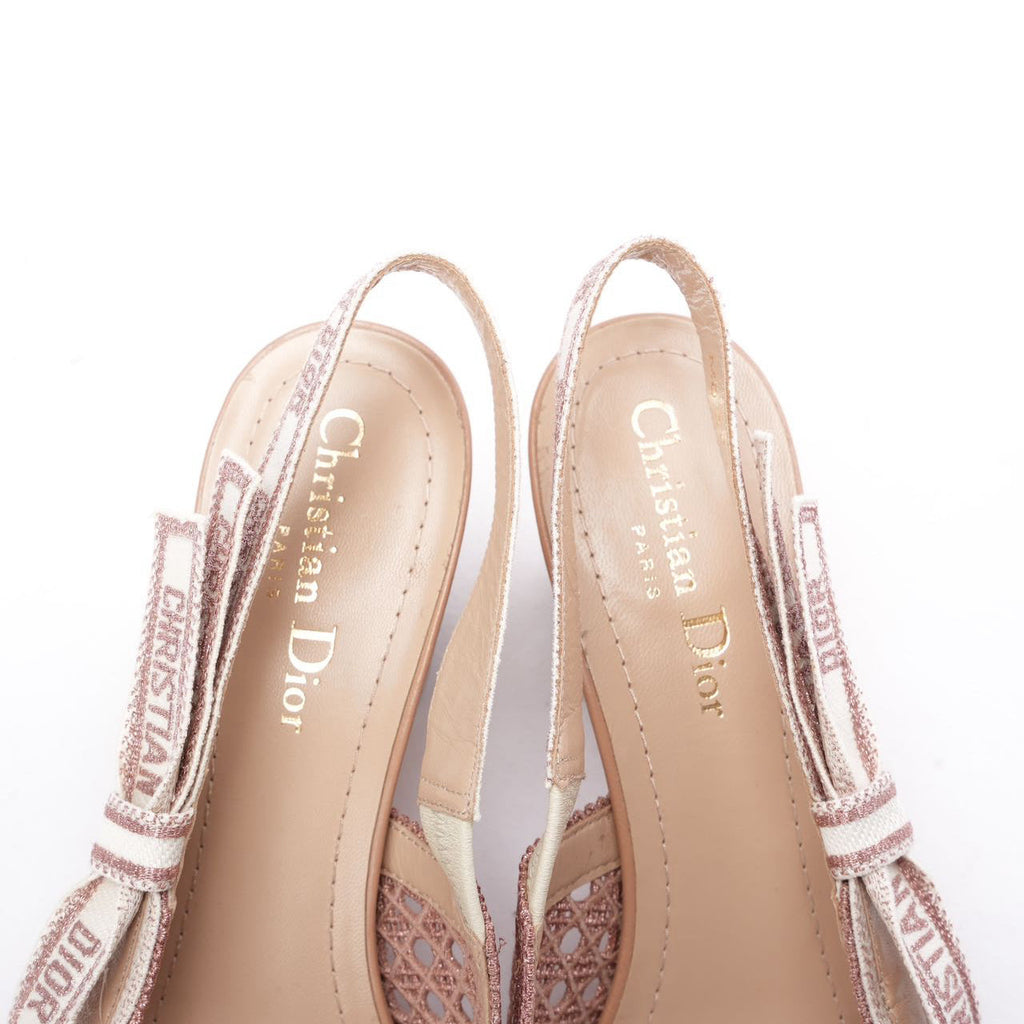 Dior J'Adior Nude Pink Slingback Pumps 38D