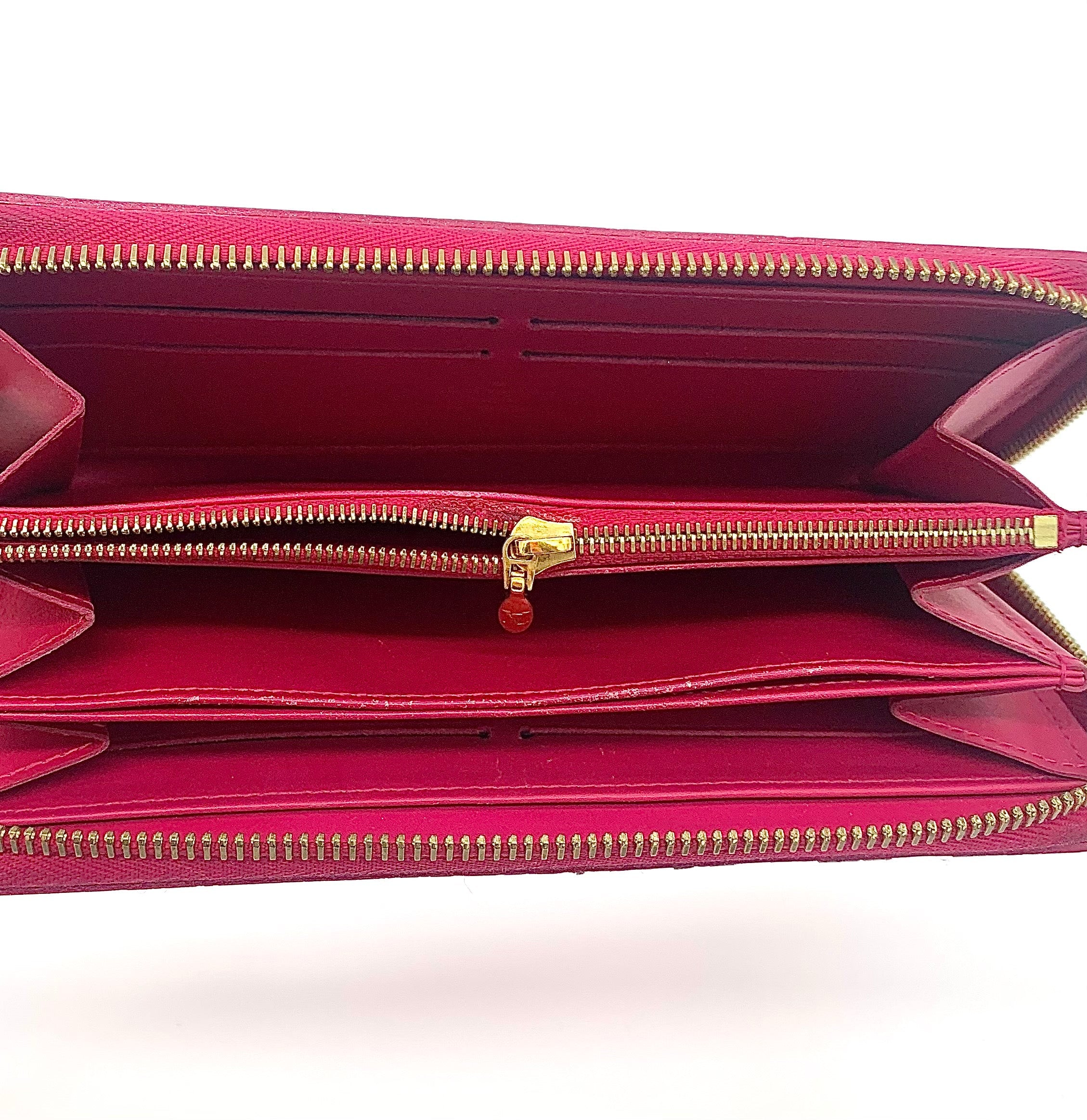 LOUIS VUITTON VERNIS MONOGRAM ZIPPY ROSE IKAT WALLET