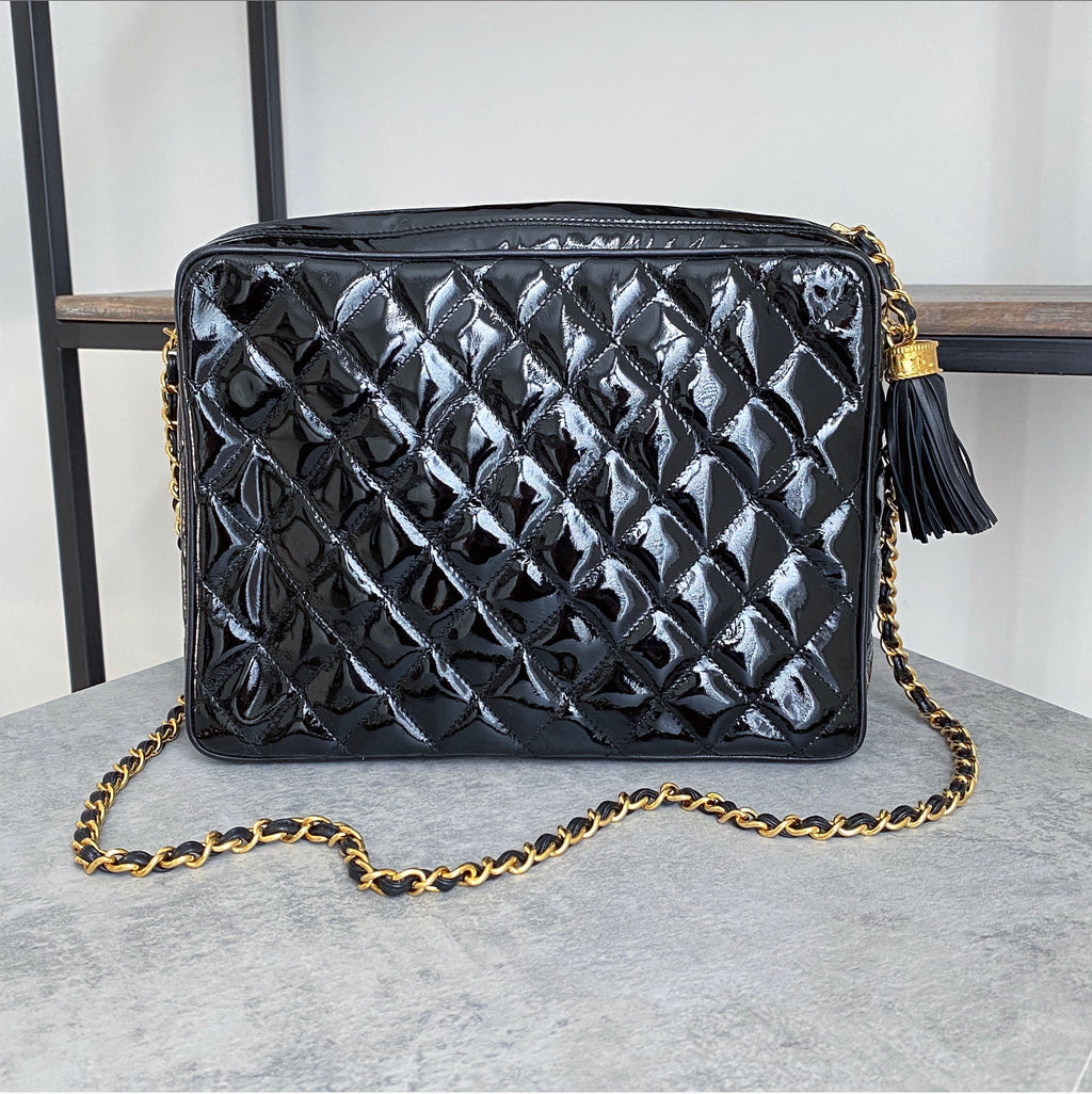 Chanel Vintage 1986 Patent Leather Shoulder Bag
