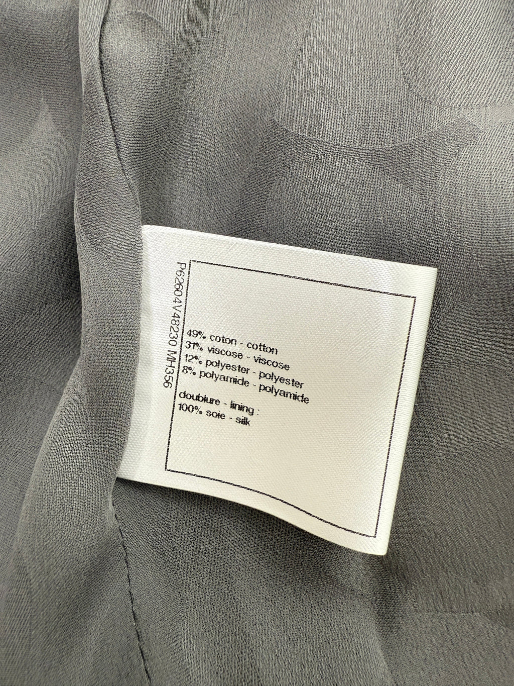 CHANEL Collared Runaway 2020 Black Gray Silver Long Tweed Coat Jacket 40 8