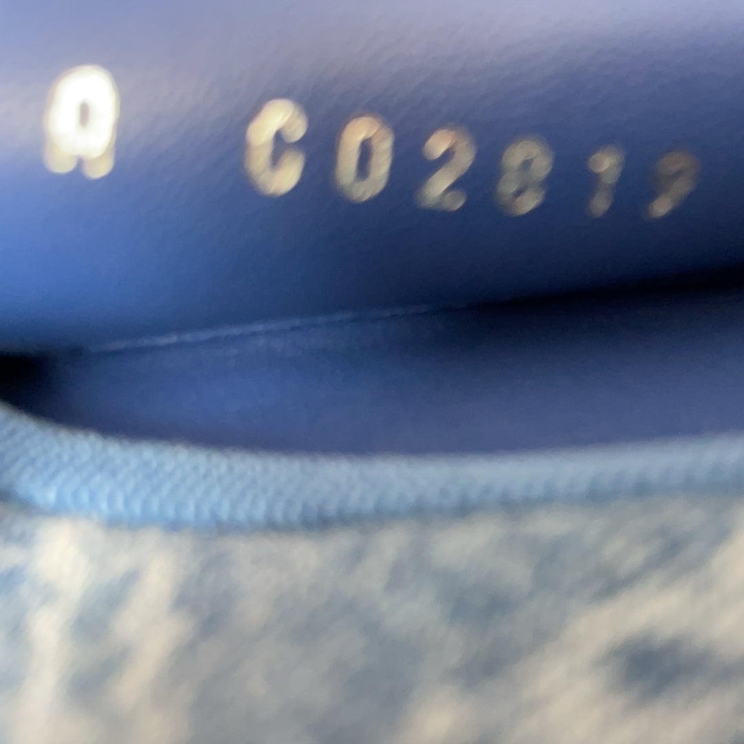 Chanel Denim Blue / White CC Logo Bow Tie Ballet Flats 39.5C