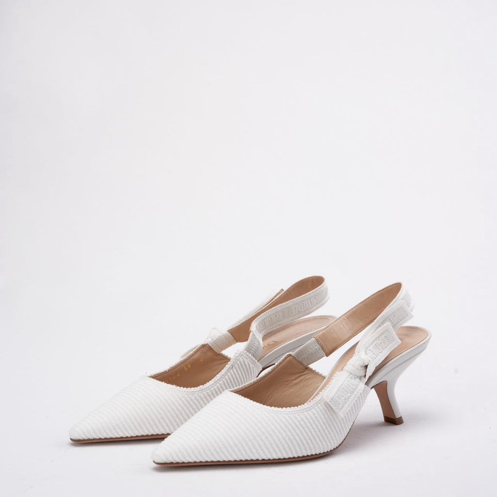 Christian Dior J'Adior Slingback Pump in White 38D