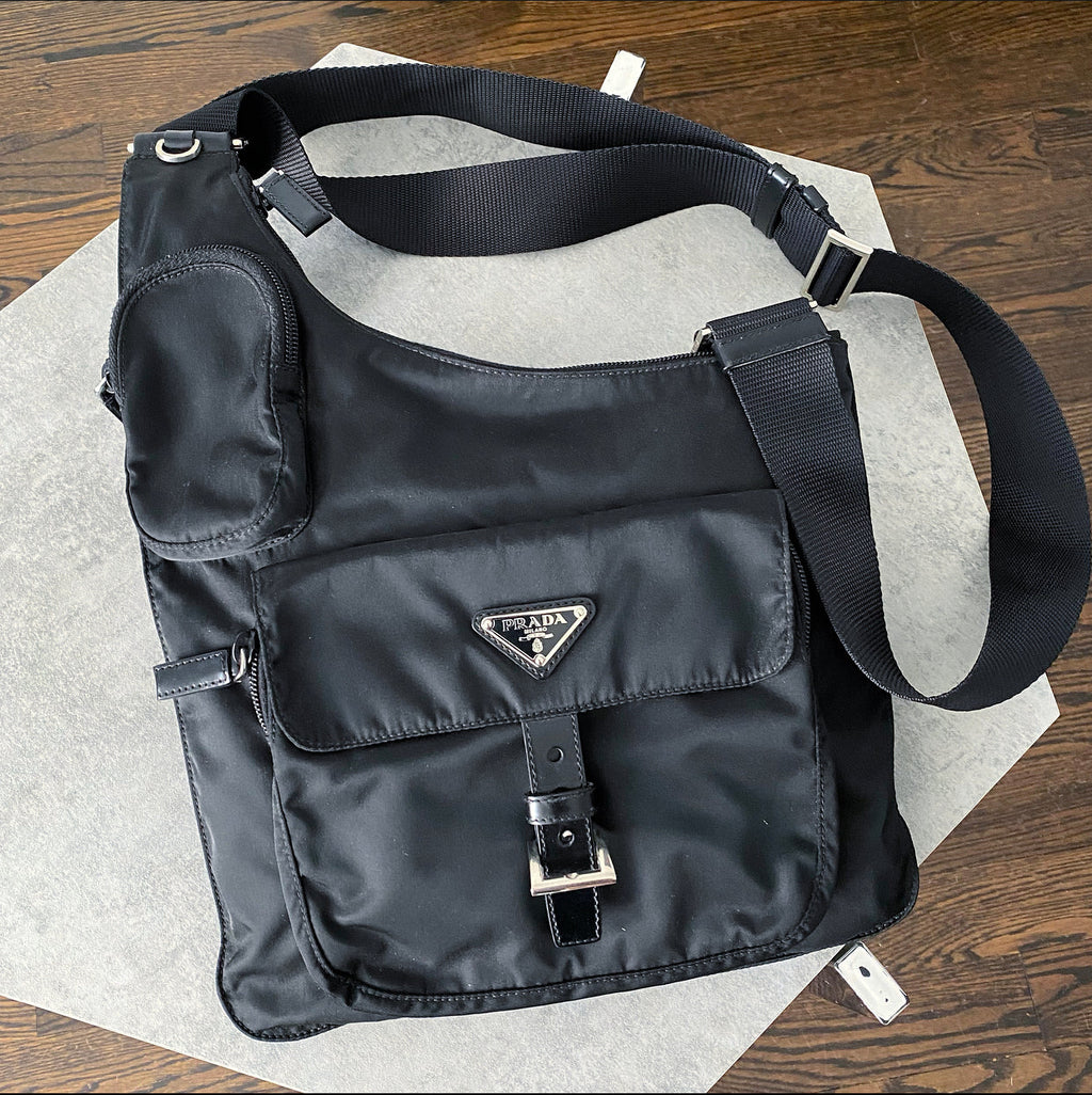 Prada Vintage Tessuto Nylon Messenger Bag
