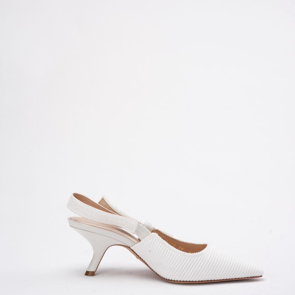 Christian Dior J'Adior Slingback Pump in White 38D