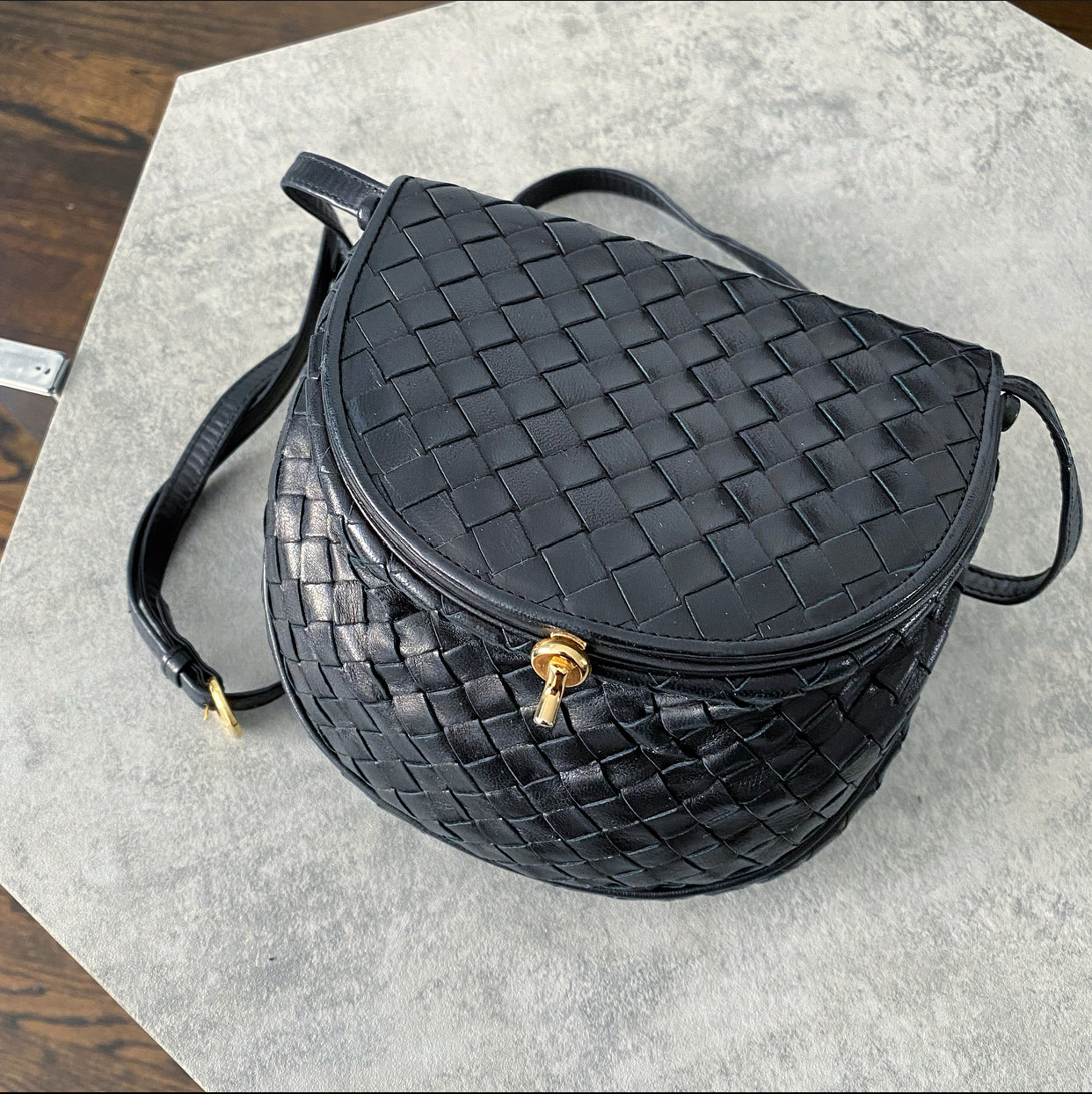 Bottega Veneta Vintage 1980’s Intrecciato Leather Mini Bag