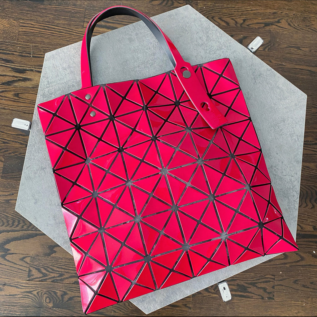 Issey Miyake Fuchsia Cherry Pink Bao Bao Tote Bag