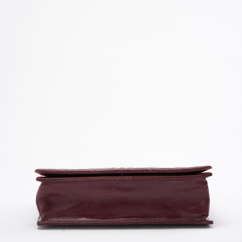 Chanel Ballerine Flap Bag in Burgundy & Black Lambskin 2004