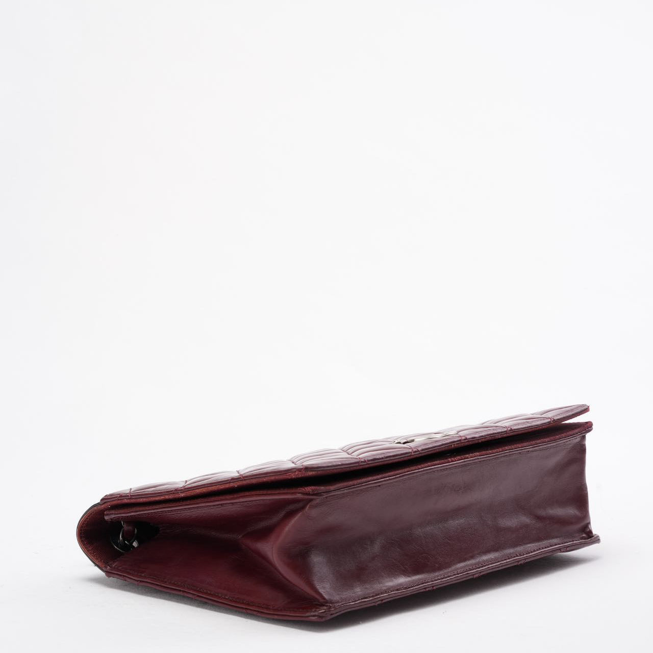 Chanel Ballerine Flap Bag in Burgundy & Black Lambskin 2004