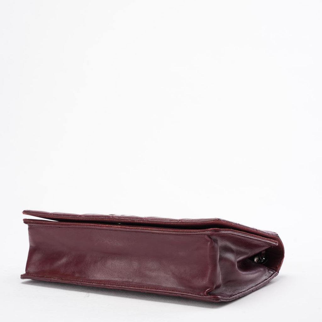 Chanel Ballerine Flap Bag in Burgundy & Black Lambskin 2004