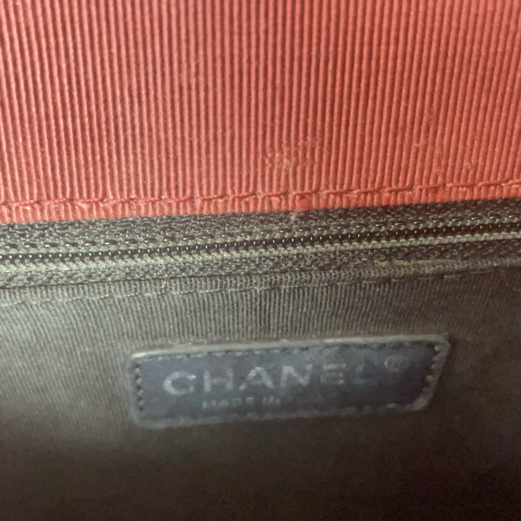 Chanel Ballerine Flap Bag in Burgundy & Black Lambskin 2004