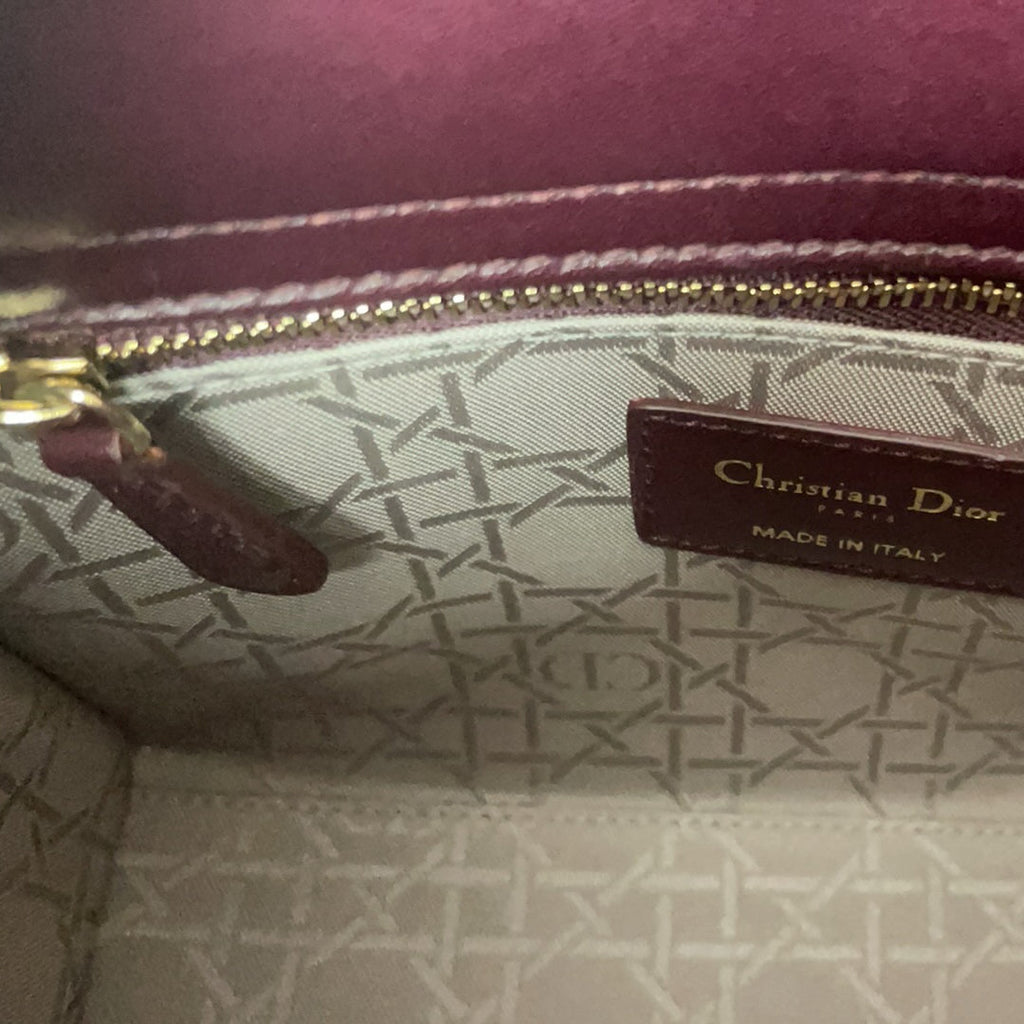Dior Small Lady Dior My ABCDior Bag in Burgundy 2018