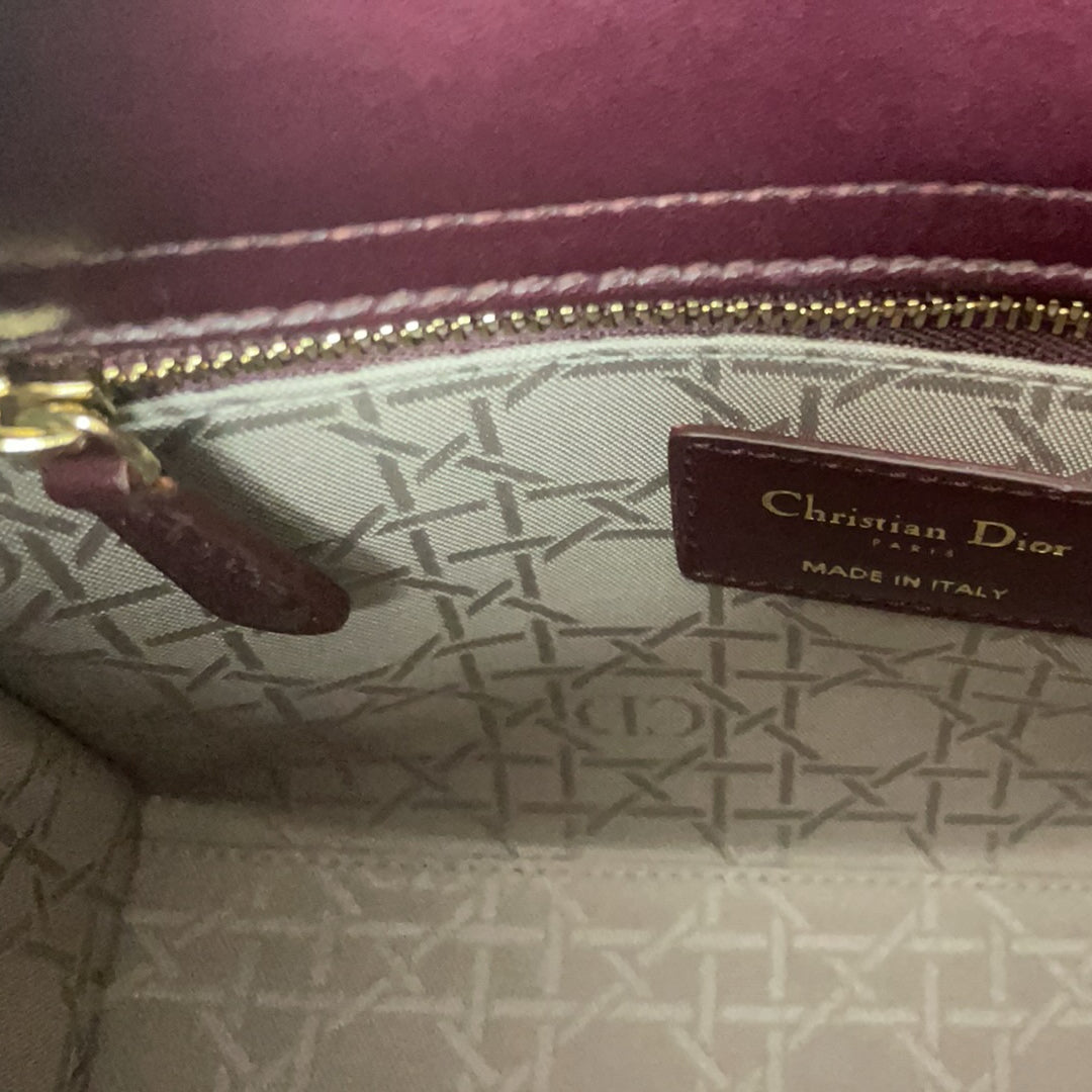 Dior Small Lady Dior My ABCDior Bag in Burgundy 2018