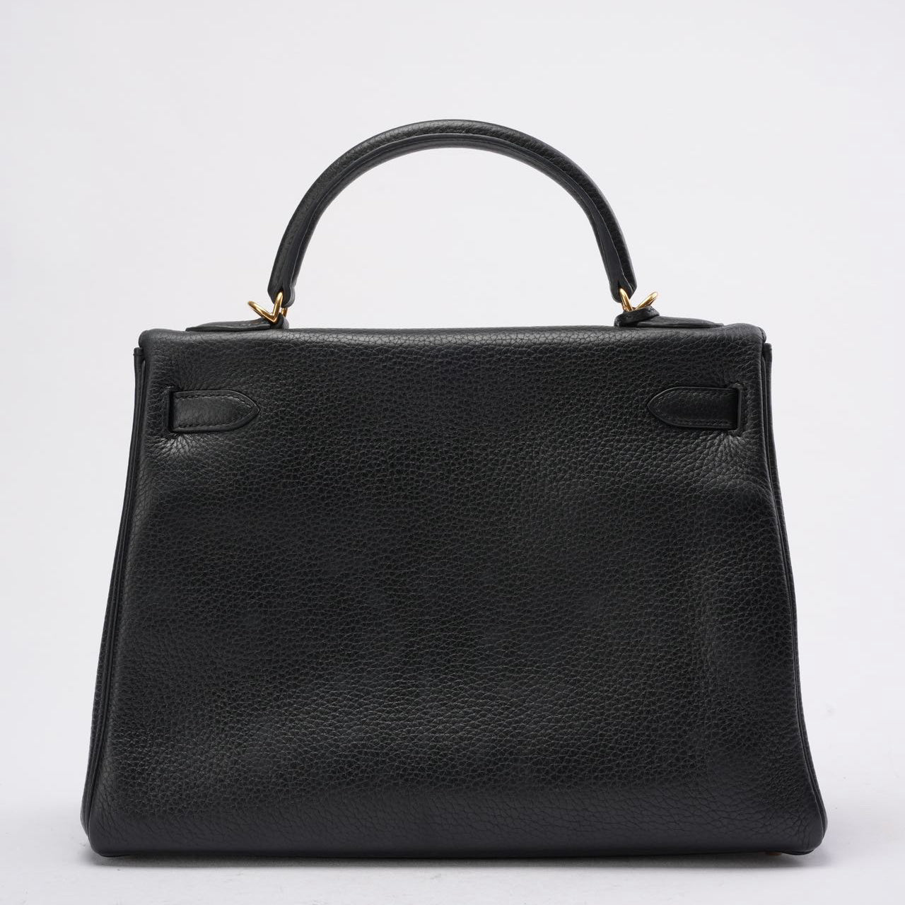 Hermes Kelly 32 Black Togo Leather Bag with Gold Hardware (Retourne)